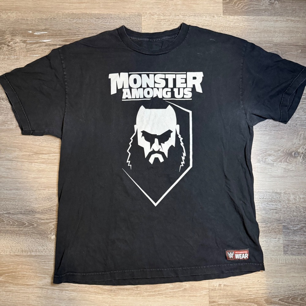 WWE Braun Strowman Monster Among Us Graphic T-Shirt Black Mens Size L